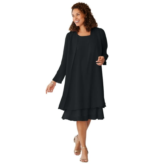 Woman Within Plus Size 2-Piece Jacket Dress