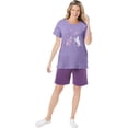 thumbnail image 1 of Woman Within Plus Size 2-Piece Knit Tee And Short Set, 1 of 3