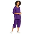 thumbnail image 1 of Woman Within Plus Size 2-Piece Striped French Terry Set, 1 of 3