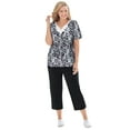 thumbnail image 1 of Woman Within Plus Size 2-Piece Tunic And Capri Set, 1 of 4