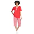 thumbnail image 1 of Woman Within Women's Plus Size 2-Piece Tunic Capri Set, 1 of 2