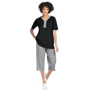 Woman Within Plus Size 2-Piece Tunic Capri Set