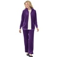 thumbnail image 1 of Woman Within Women's Plus Size 2-Piece Velour Hoodie Set, 1 of 5