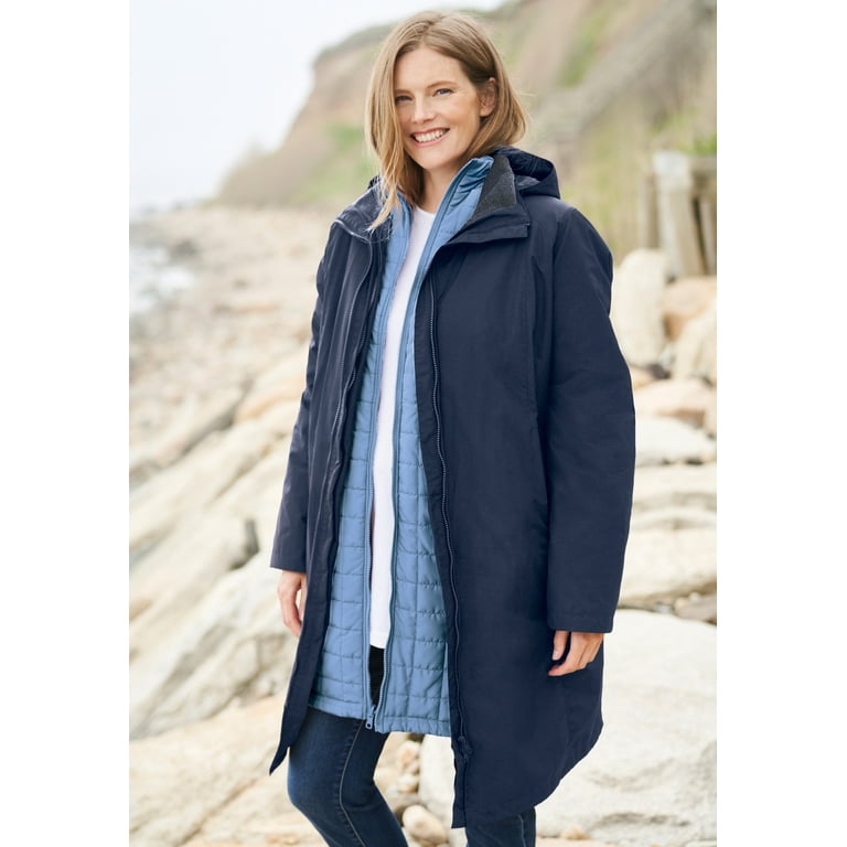 3 in 1 long jacket womens hotsell
