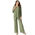 thumbnail image 1 of Woman Within Plus Size Petite 3-Piece Lace Jacket/Tank/Pant Set, 1 of 3