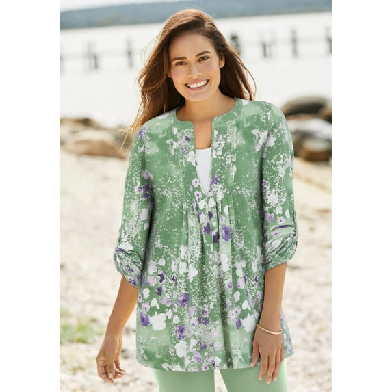 Woman Within Plus Size 7-Day Layered-Look Tunic