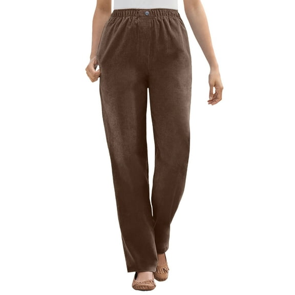 Woman Within Plus Size 7-Day Corduroy Straight-Leg Pant