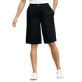 thumbnail image 1 of Woman Within Plus Size 7-Day Elastic-Waist Pull-On Cotton Denim Shorts, 1 of 5