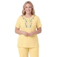 thumbnail image 1 of Woman Within Plus Size 7-Day Embroidered Pointelle Tunic, 1 of 5