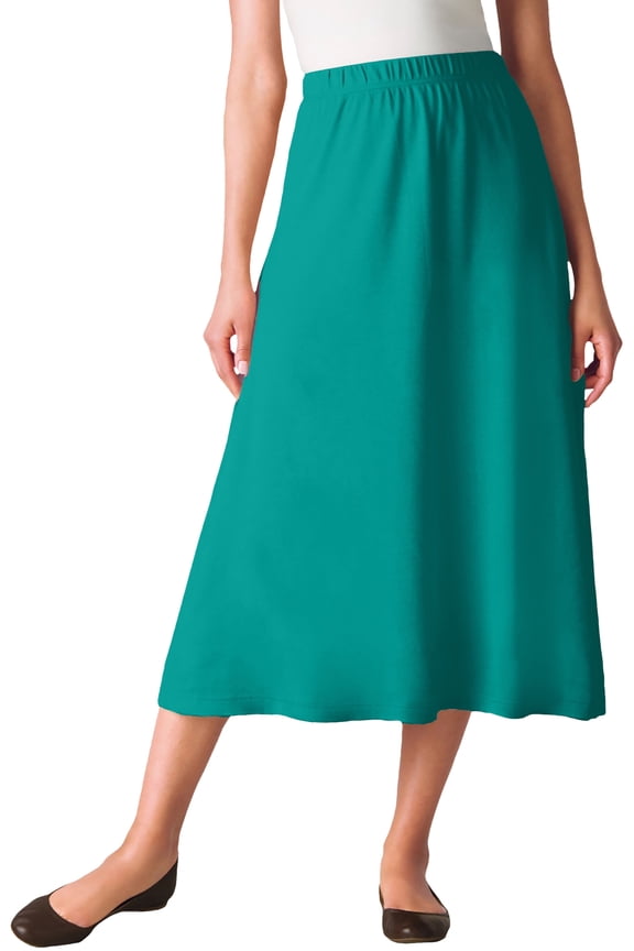 Plus Size 7-Day Knit A-Line Skirt