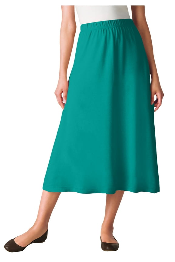 Plus Size 7-Day Knit A-Line Skirt