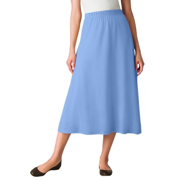 Woman Within Plus Size 7-Day Knit A-Line Skirt