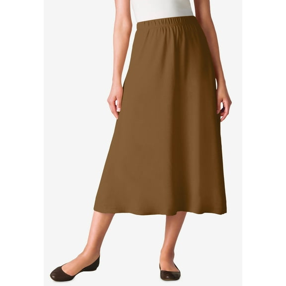 Woman Within Plus Size 7-Day Knit A-Line Skirt