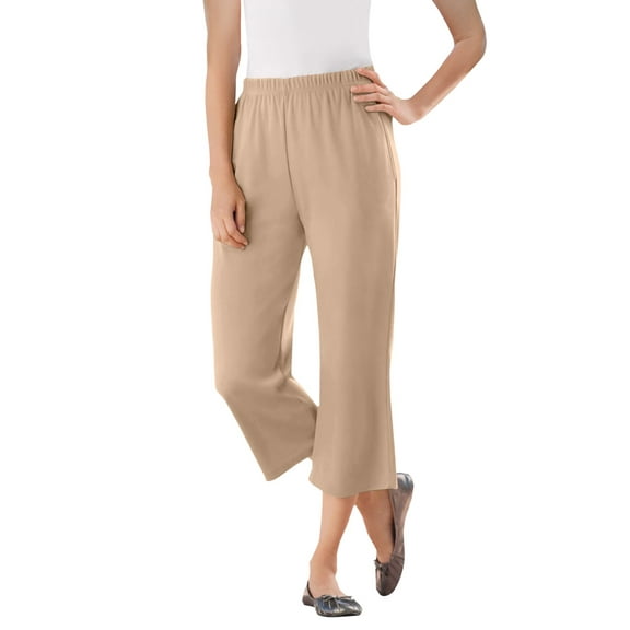 Woman Within Plus Size 7-Day Knit Capri