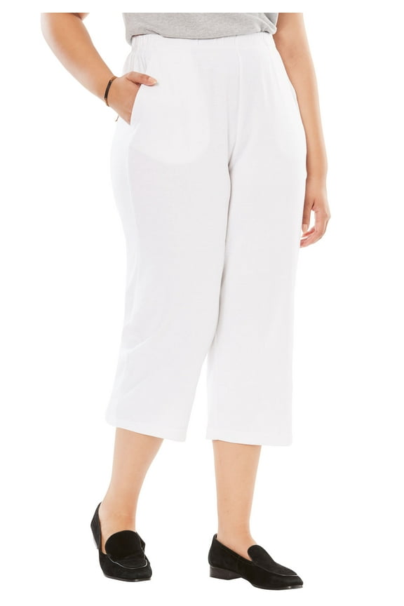 Plus Size Petite 7-Day Knit Capri