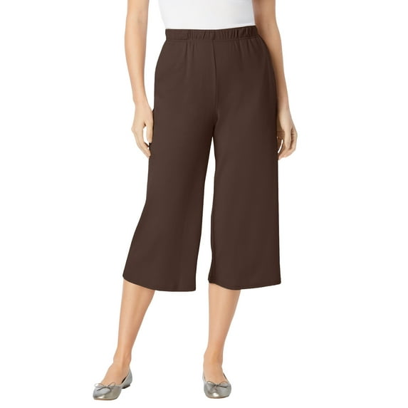 Woman Within Plus Size 7-Day Knit Culotte