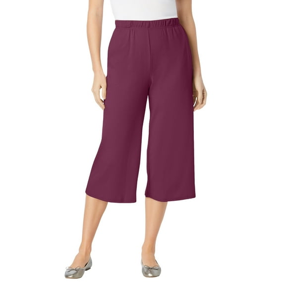 Woman Within Plus Size 7-Day Knit Culotte