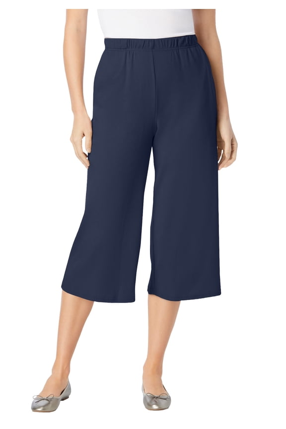 Plus Size 7-Day Knit Culotte