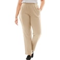 thumbnail image 1 of Woman Within Plus Size 7-Day Knit Ribbed Straight-Leg Pull-On Pants, 1 of 6