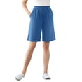 thumbnail image 1 of Woman Within Plus Size 7-Day Straight-Leg Elastic-Waist Stretchy Knit Short, 1 of 6