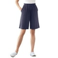 thumbnail image 1 of Woman Within Plus Size 7-Day Straight-Leg Elastic-Waist Stretchy Knit Short, 1 of 6
