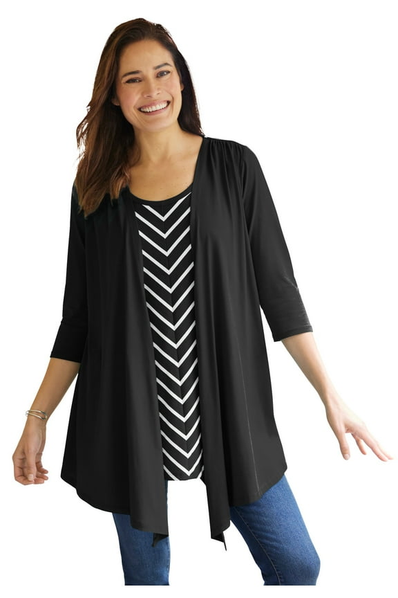 Plus Size 7-Day Layered 2-In-1 Tunic