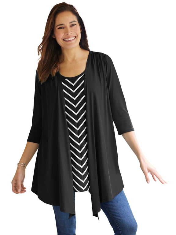 Plus Size 7-Day Layered 2-In-1 Tunic