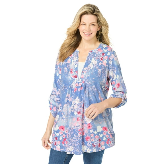 Woman Within Plus Size 7-Day Layered-Look Tunic
