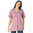 thumbnail image 1 of Woman Within Plus Size 7-Day Short-Sleeve Baseball Tunic, 1 of 5
