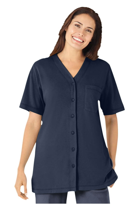 Plus Size 7-Day Short-Sleeve Baseball Tunic