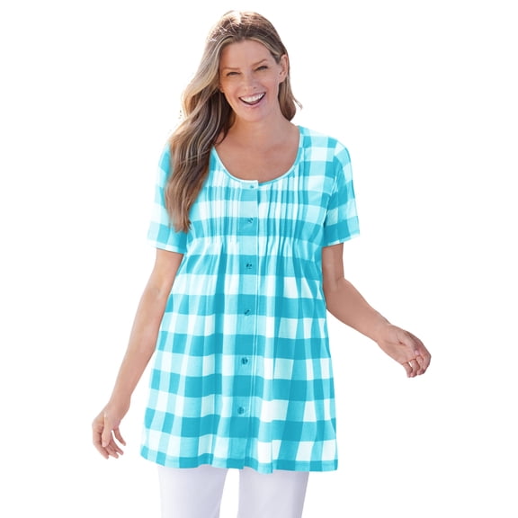 Woman Within Plus Size A-Line Knit Tunic