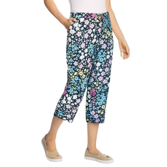 Woman Within Plus Size Adjustable Waist Chino Capri