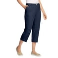 thumbnail image 1 of Woman Within Plus Size Petite Adjustable Waist Chino Capri, 1 of 5
