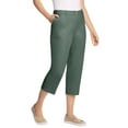 thumbnail image 1 of Woman Within Plus Size Adjustable Waist Chino Capri, 1 of 5