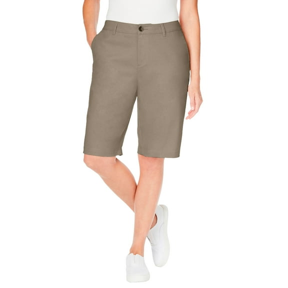 Woman Within Plus Size Adjustable Waist Chino Short