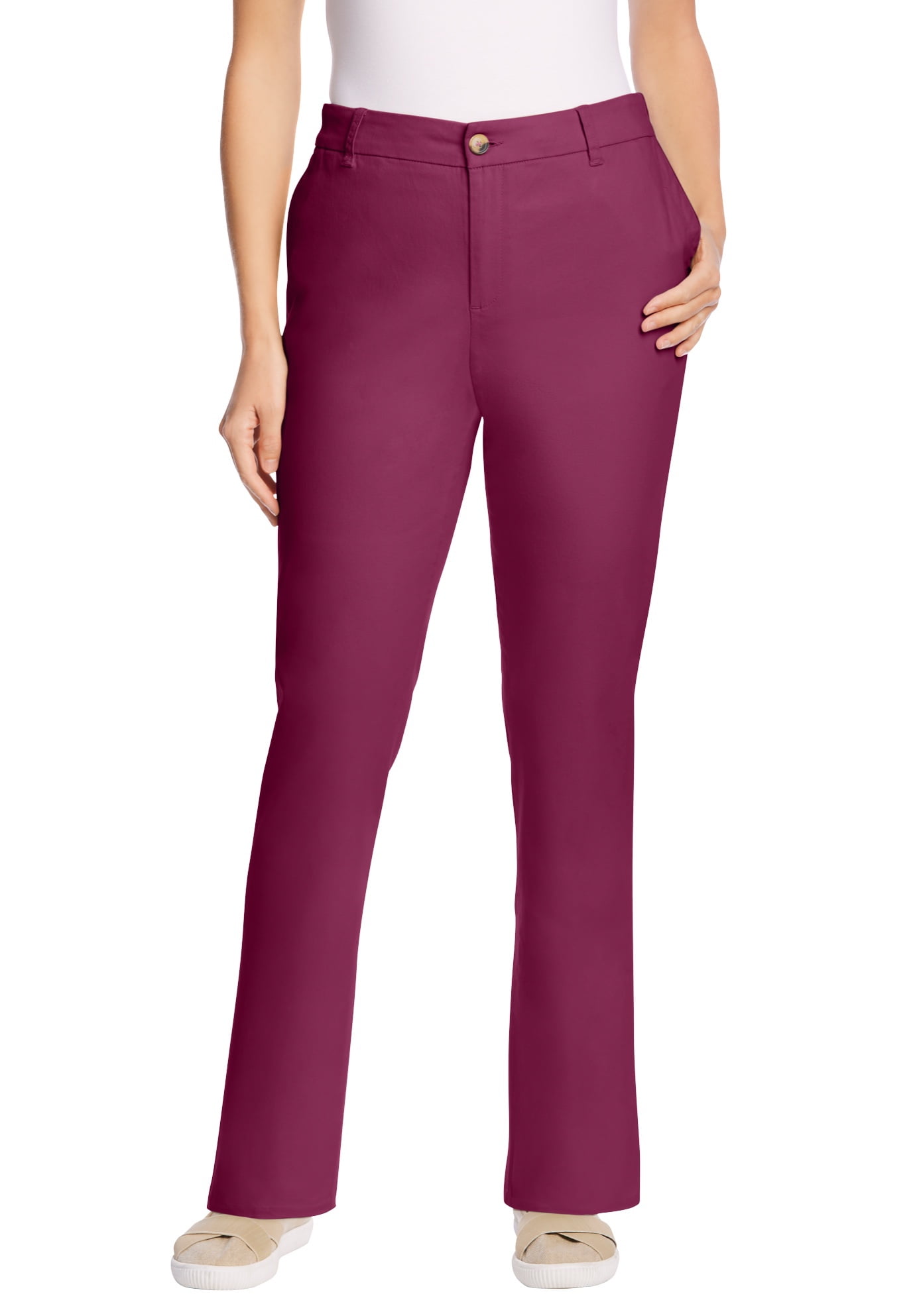 Woman Within Women's Plus Size Petite Adjustable Waist Straight-Leg ...