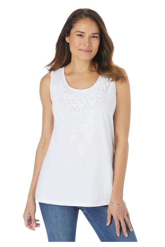 Plus Size Beaded Tank Top