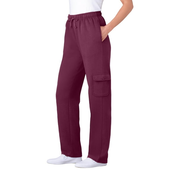 Woman Within Plus Size Better Fleece Cargo Sweatpant (Petite & Tall Available)