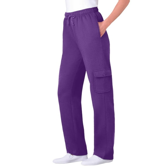 Woman Within Plus Size Better Fleece Cargo Sweatpant (Petite & Tall Available)