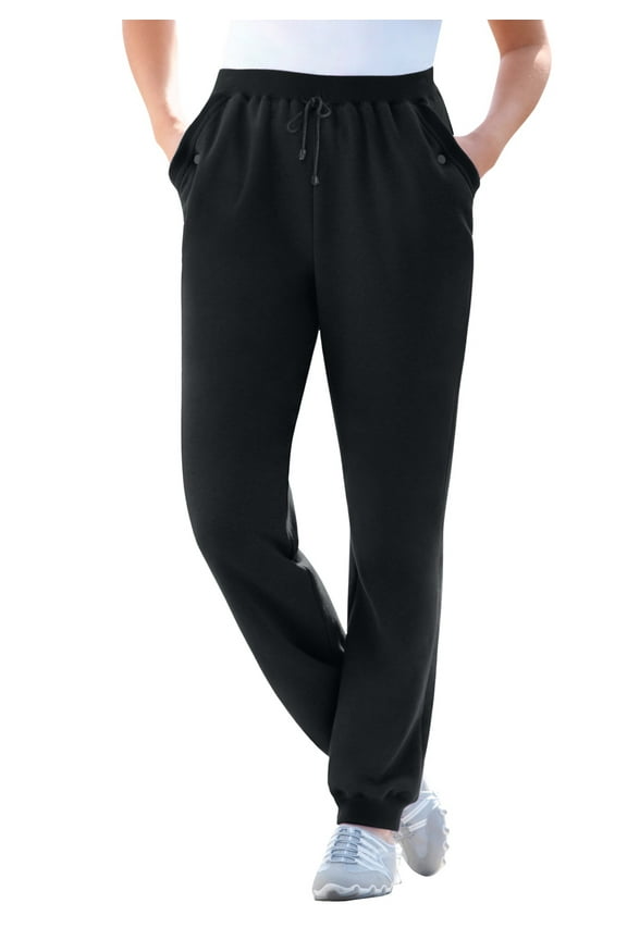Plus Size Petite Better-Fleece Pull-On Jogger Sweatpants