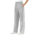 thumbnail image 1 of Woman Within Plus Size Better-Fleece Side-Stripe Pull-On Sweatpants, 1 of 3