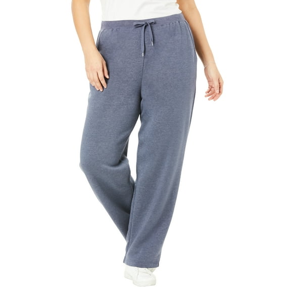 Woman Within Plus Size Petite Better-Fleece Pull-On Drawstring Sweatpants