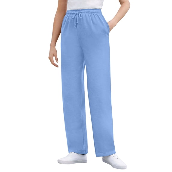 Woman Within Plus Size Petite Better-Fleece Pull-On Drawstring Sweatpants