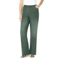thumbnail image 1 of Woman Within Plus Size Fineline Stretch Denim Pull-On Bootcut Jeans, 1 of 4