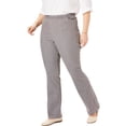 thumbnail image 1 of Woman Within Plus Size Fineline Stretch Denim Pull-On Bootcut Jeans, 1 of 6