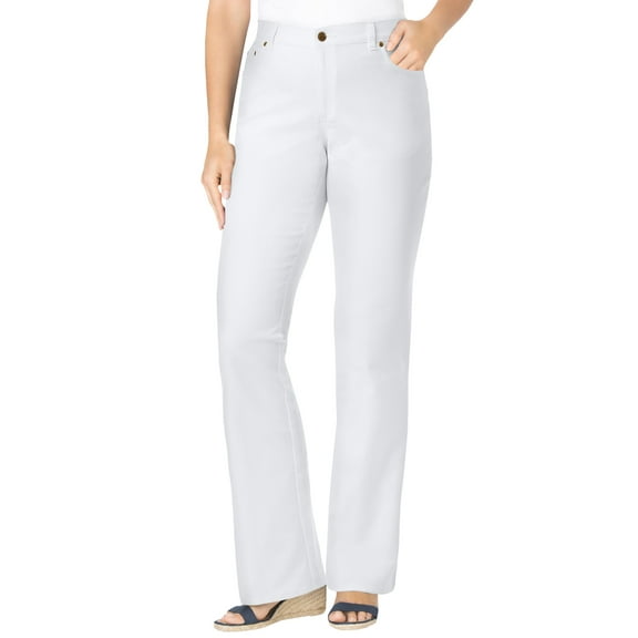 Woman Within Plus Size Stretch Denim Five-Pocket Bootcut Jeans