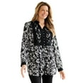 thumbnail image 1 of Woman Within Plus Size Button-Front Mixed Print Tunic, 1 of 5