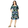 thumbnail image 1 of Woman Within Plus Size Button-Front Short Essential Dress, 1 of 3