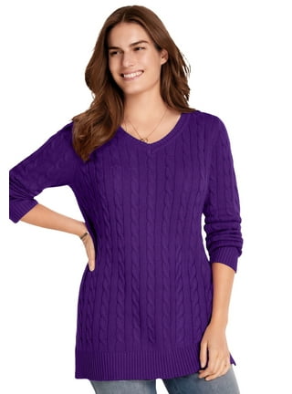 Terra & Sky Women's Plus Size Shaker Knit Sweater 