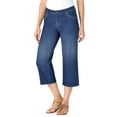 thumbnail image 1 of Woman Within Plus Size Stretch Denim Five-Pocket Capri Jeans, 1 of 6